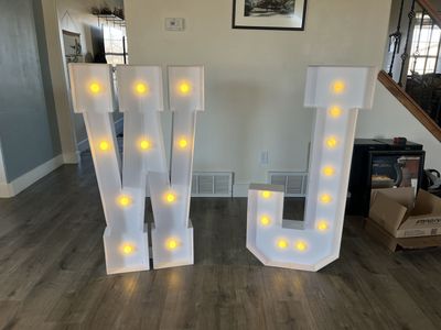 FREE Marquee letters with lights: J & W