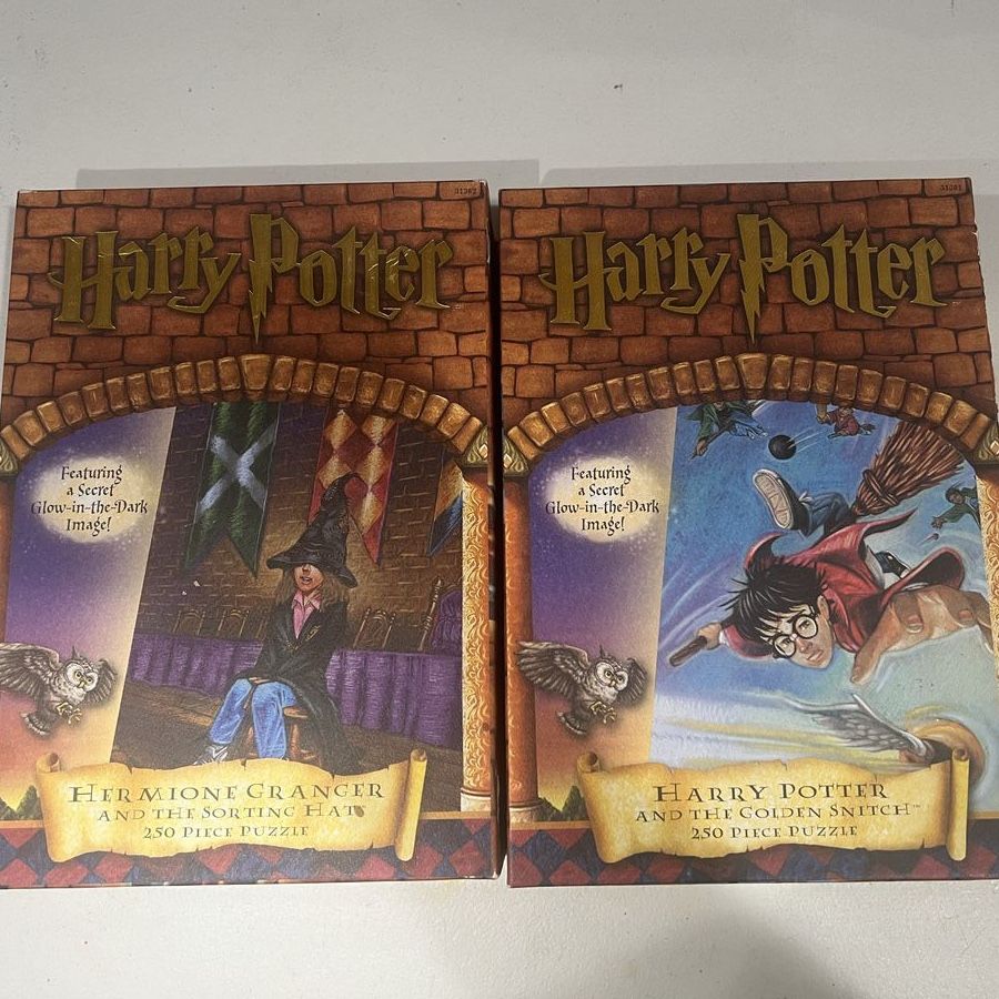 Harry Potter 250 Piece Puzzles - Hermione Granger & The Golden Snitch Lot of 2