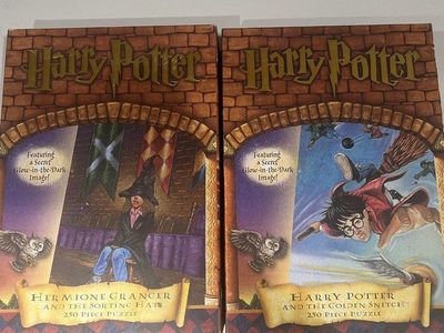 Harry Potter 250 Piece Puzzles - Hermione Granger & The Golden Snitch Lot of 2