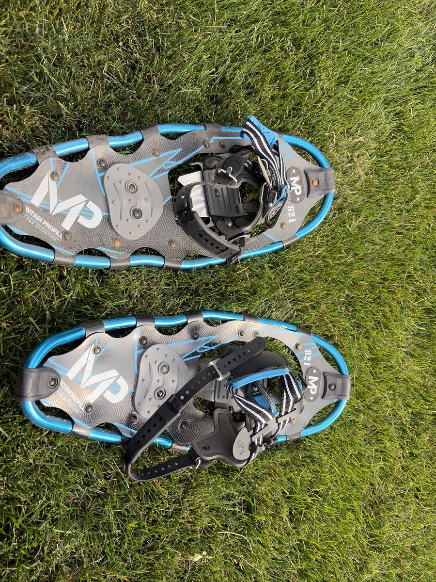 Mountain Profile MP-821 Blue/Gray Snowshoes - Great Condition, Ready for Winter Trails
