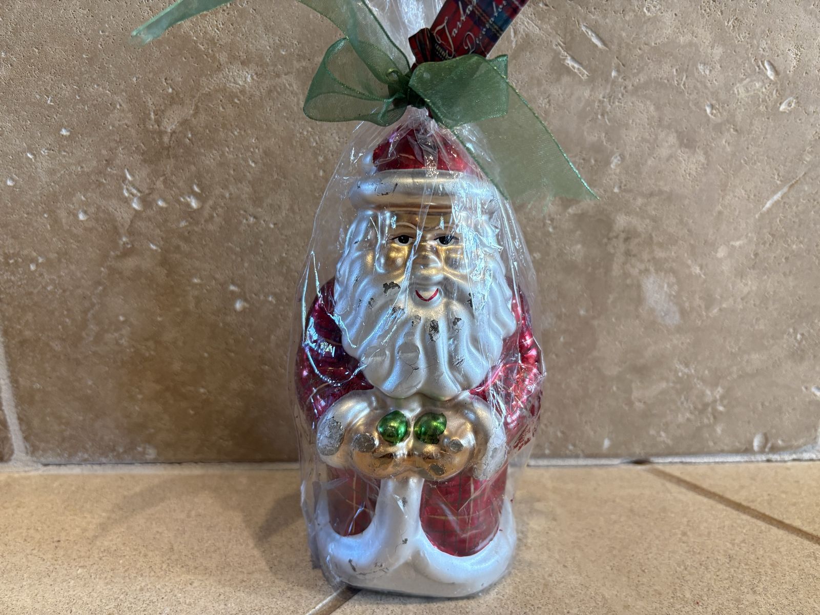 Vintage Santa Claus Candle Unused in Clear Bag