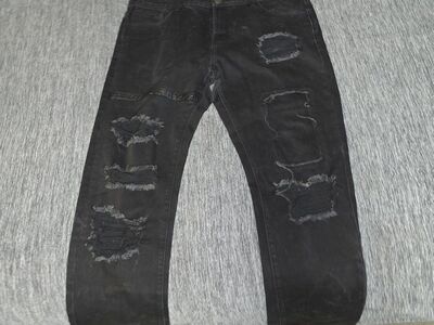 “Embellish NYC Black Wash Distressed Jeans”