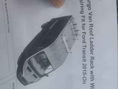 Cargo Van Roof Ladder Rack with Windshield Fairing designed for the Ford Transit 2015-On.