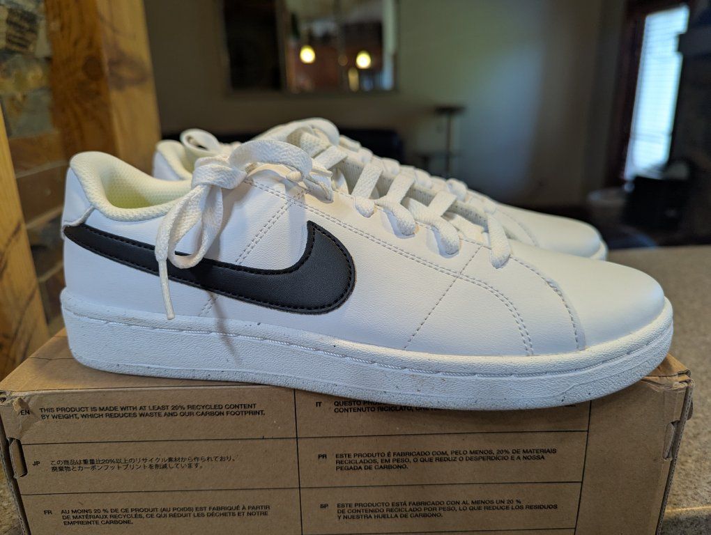 Nike Court Royale 2 NN White/Black Women's Size 9, Men's Size 7.5 Synthetic Sneakers
