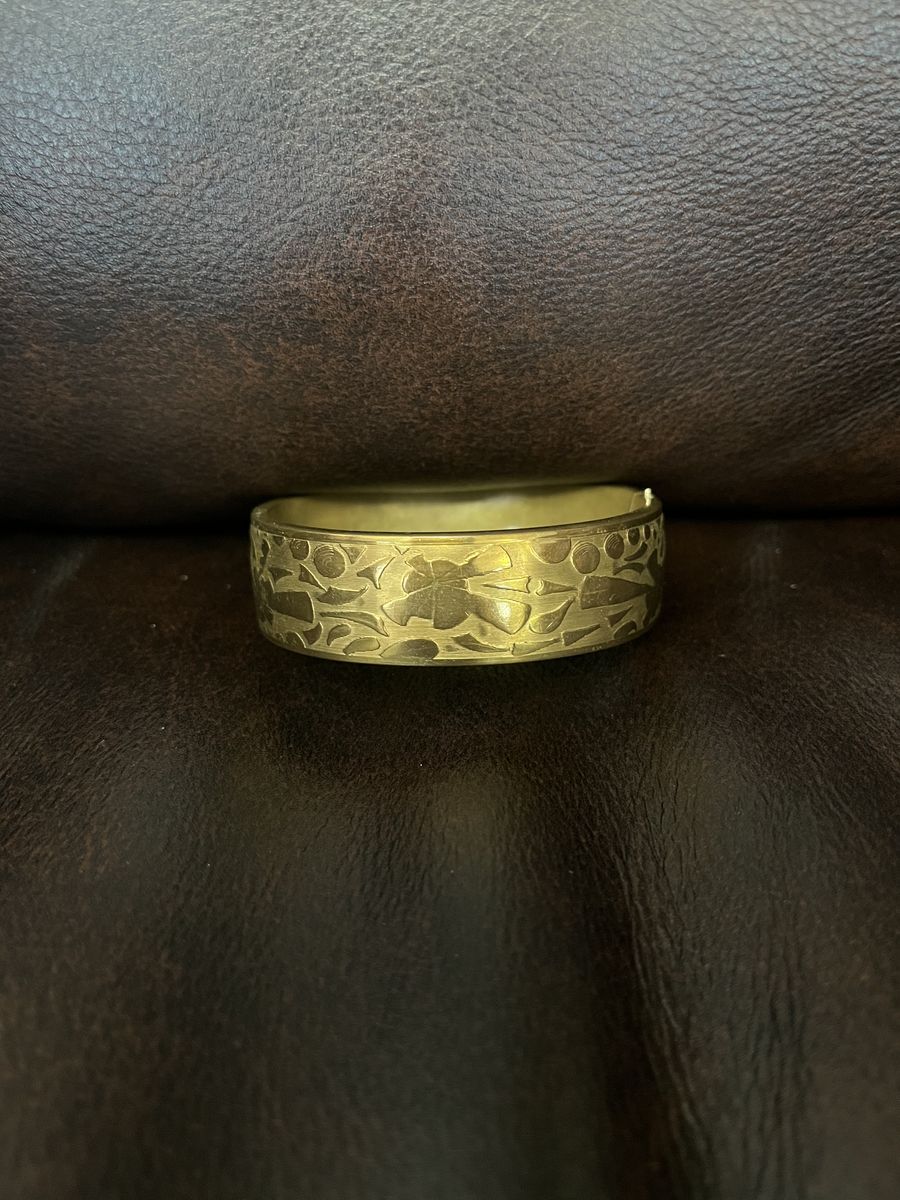 Brass Bangle/Bracelet - Gold Colored - 1920's