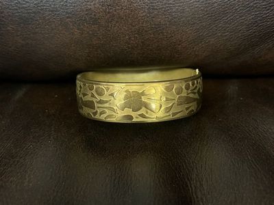 Brass Bangle/Bracelet - Gold Colored - 1920's