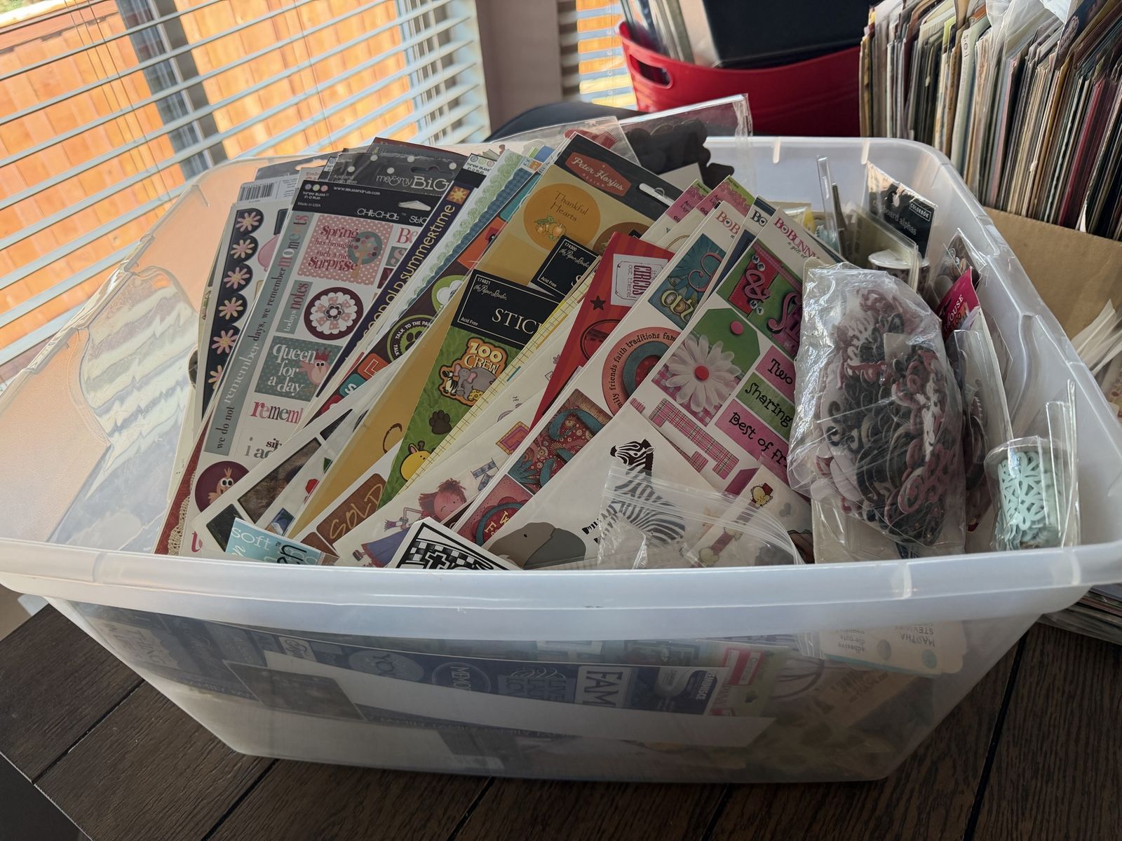 Large Scrapbooking & Card Making Paper & Sticker Lot - Assorted Themes & Styles