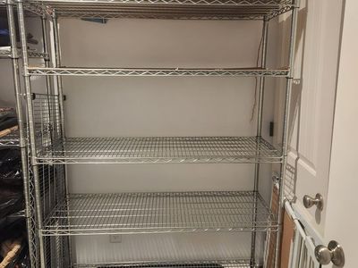 Metal shelves