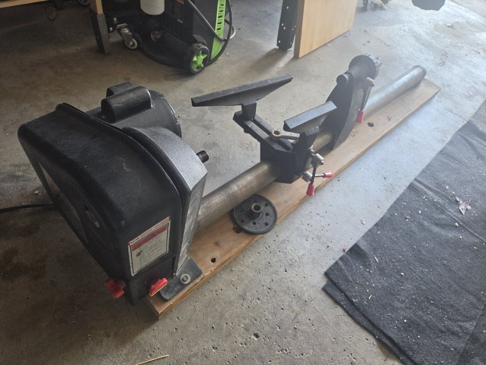 Wood Lathe 3/4 HP 110V Induction Motor Benchtop Woodworking 4 foot