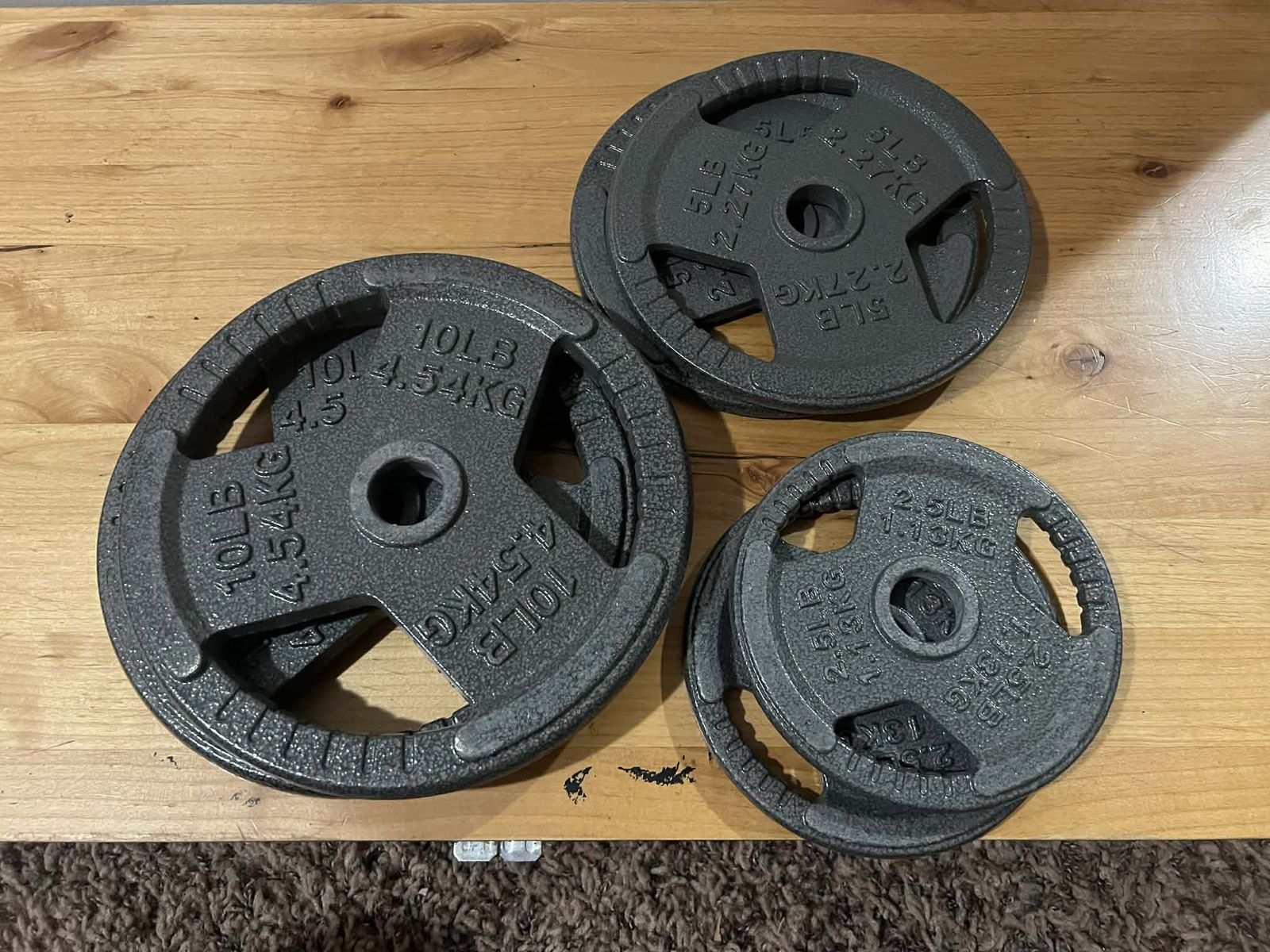 New 1 inch cast iron weight plates set #2