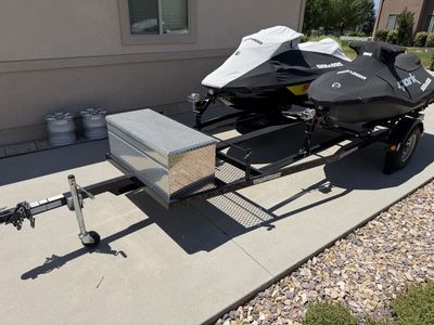 2017 Sea-Doo Spark & 2015 Sea-Doo RXT-X with Trailer & Storage Box - Great Condition