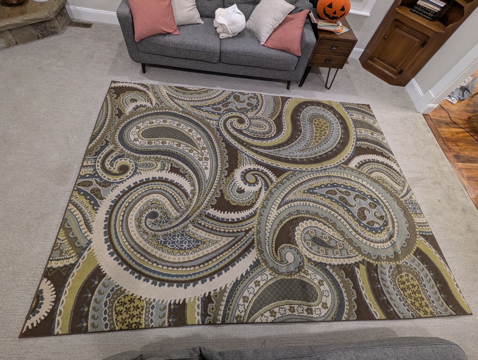 Large Surya Area Rug - Earth Tone Paisley (Monterey Collection)