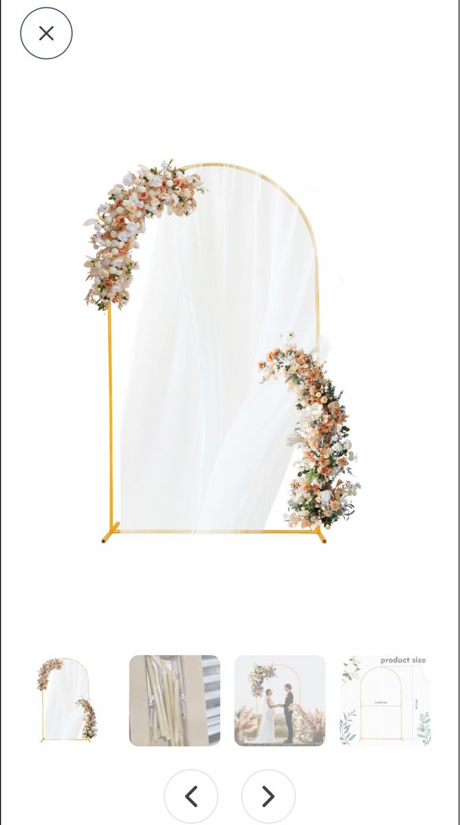 Gold arch backdrop