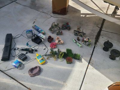 fish tank accessories, decor, heater, filter, lig