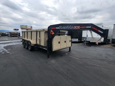 2026 RawMaxx 7X16 Gooseneck LPXT 21K Triple Telescopic Dump Trailer