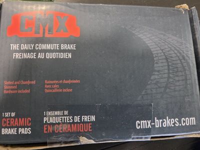 CMX-D1857 Ceramic Brake Pads - Daily Commute, Slotted & Chamfered, Hardware Included