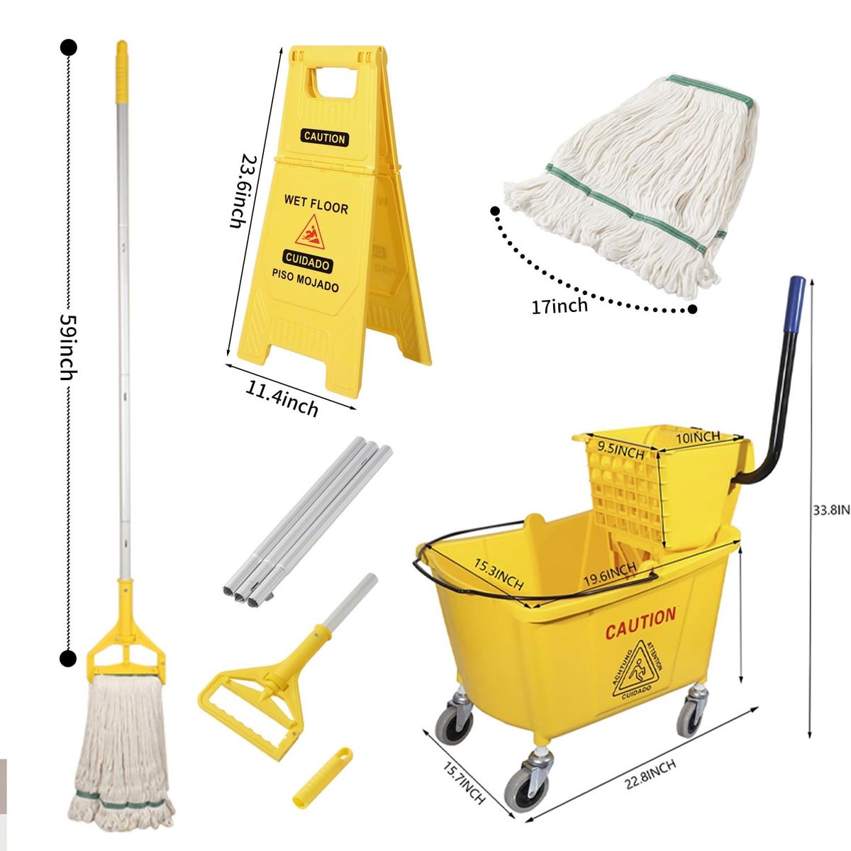 Mop bucket and mop bundle