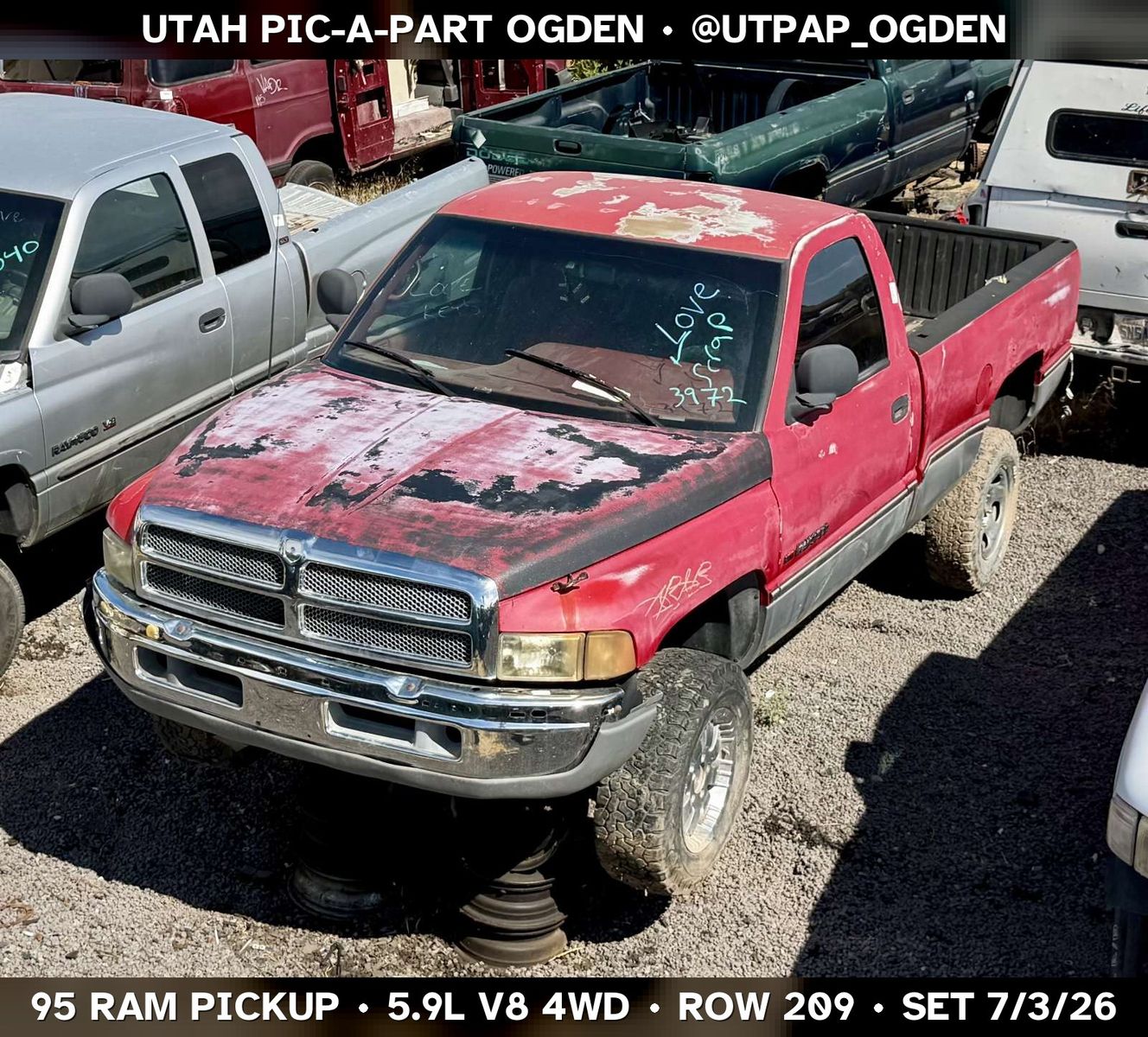 1995 Dodge Ram Pickup Parts - UTPAP Ogden