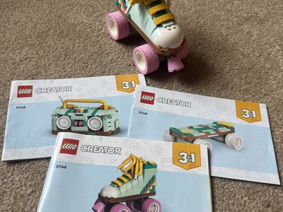 Lego 3-in-1 roller skate/skateboard/boombox kit + manuals