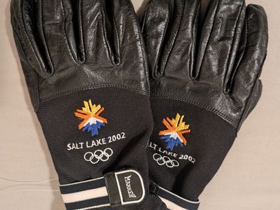 2002 Olympic leather gloves