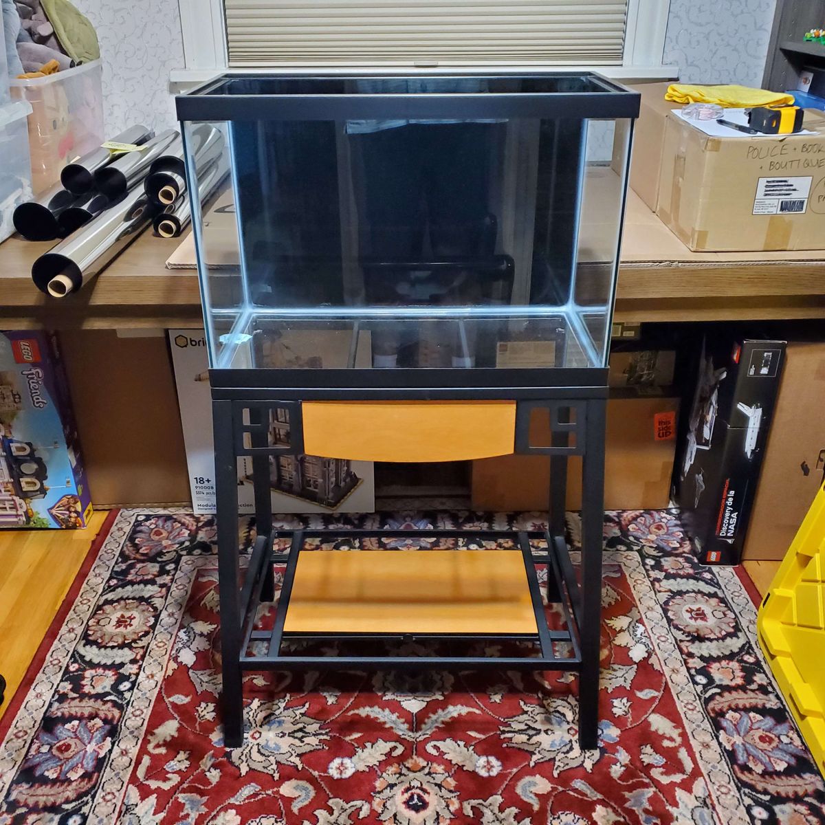 Aqueon Forge 20 Gallon Aquarium Stand With Tank