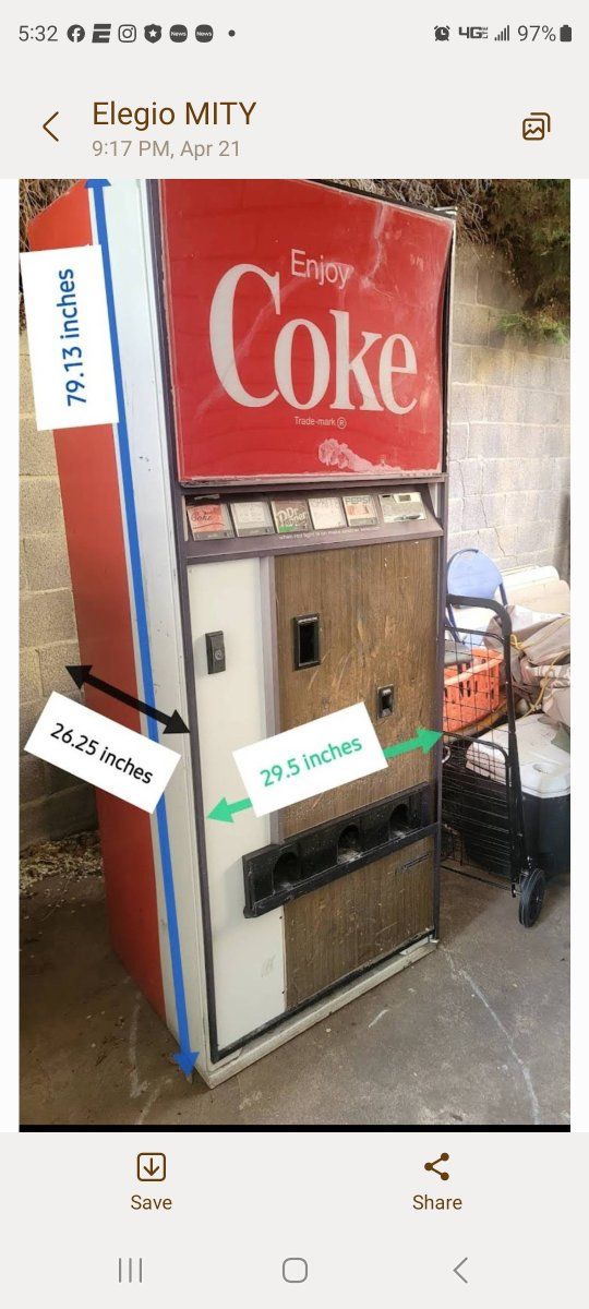 Vintage Coca-Cola Vending Machine - Classic "Enjoy Coke" Design, 79" Tall