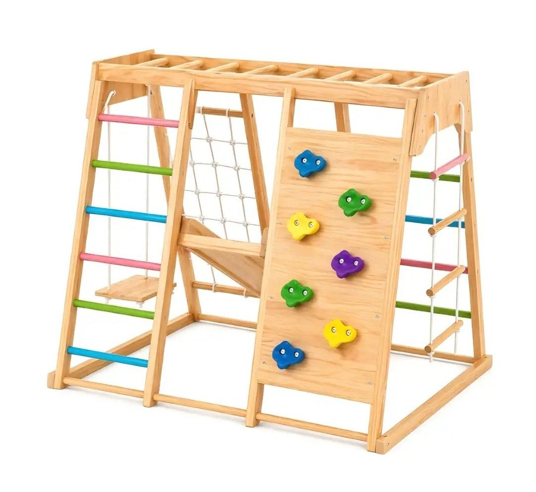 Premium Wooden Indoor Climbing Gym for Kids – Montessori Playset with