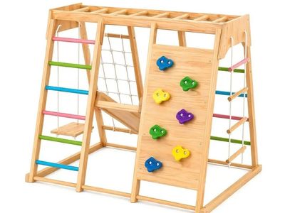 Premium Wooden Indoor Climbing Gym for Kids – Montessori Playset with