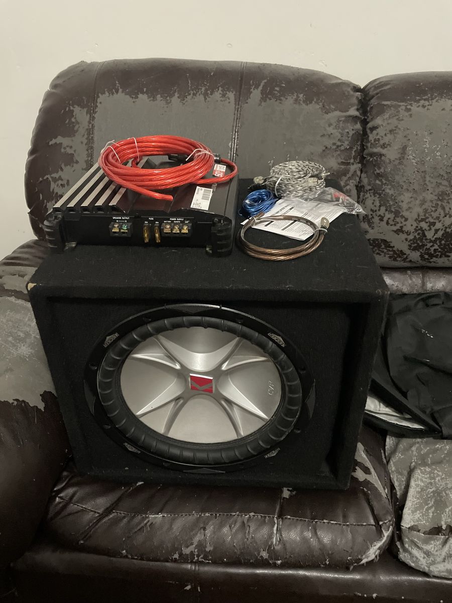 Used 12 inch kicker with box and amp