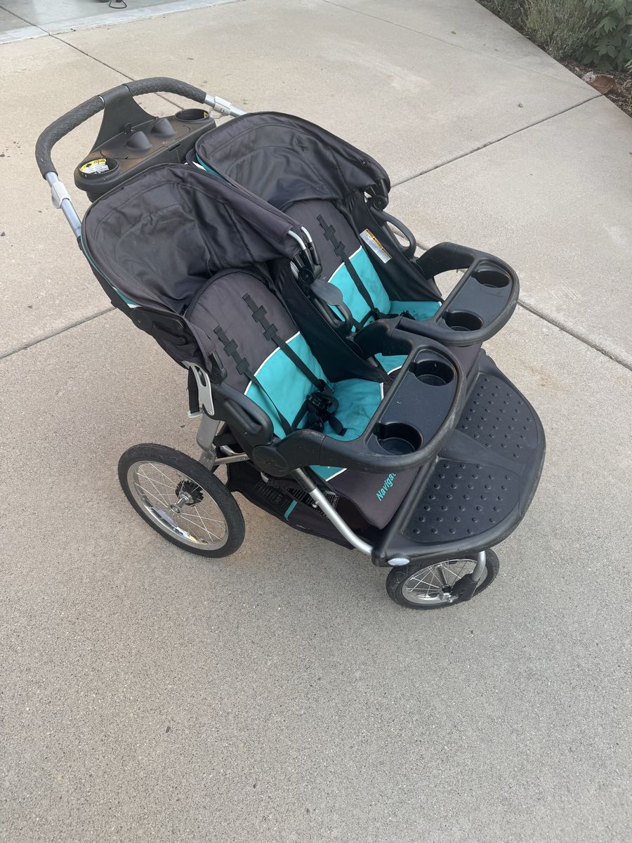 Baby Trend Navigator Double Jogging Stroller - Black & Teal