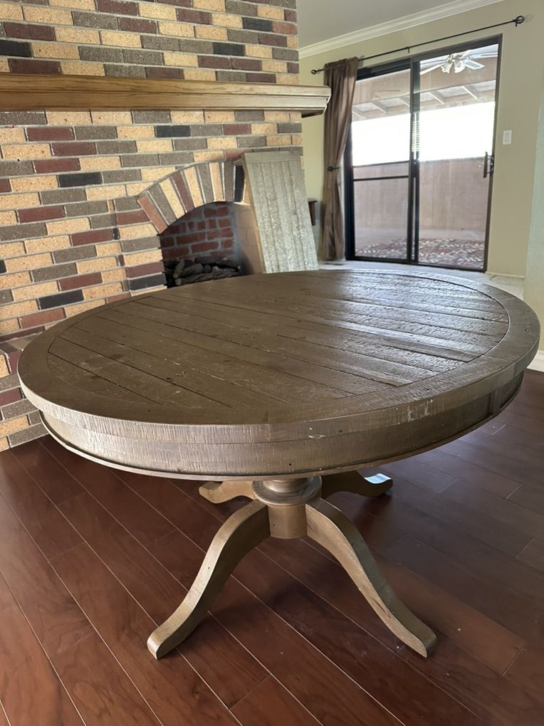 Rustic Pedestal Dining Table