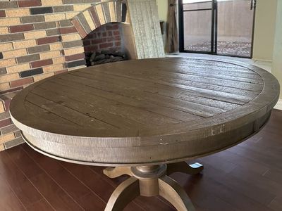 Rustic Pedestal Dining Table