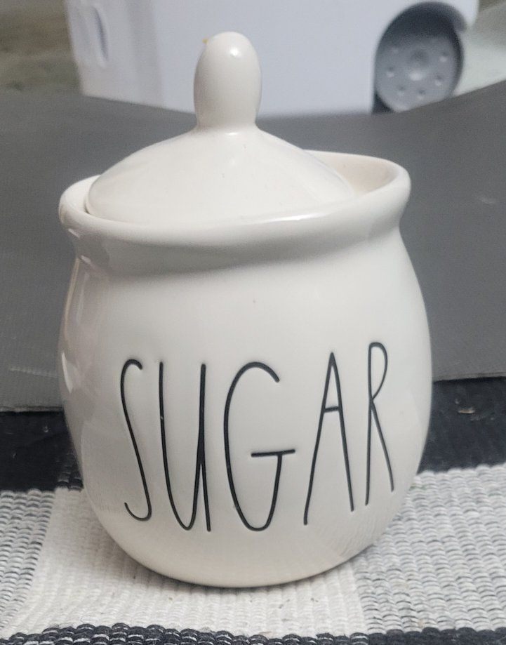 Rae Dunn Artisan Collection by Magenta "SUGAR" Ceramic Canister with Lid