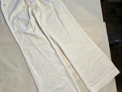 Ci Sono Linen Wide Leg Pants Womens White Pull On Drawstring NWT