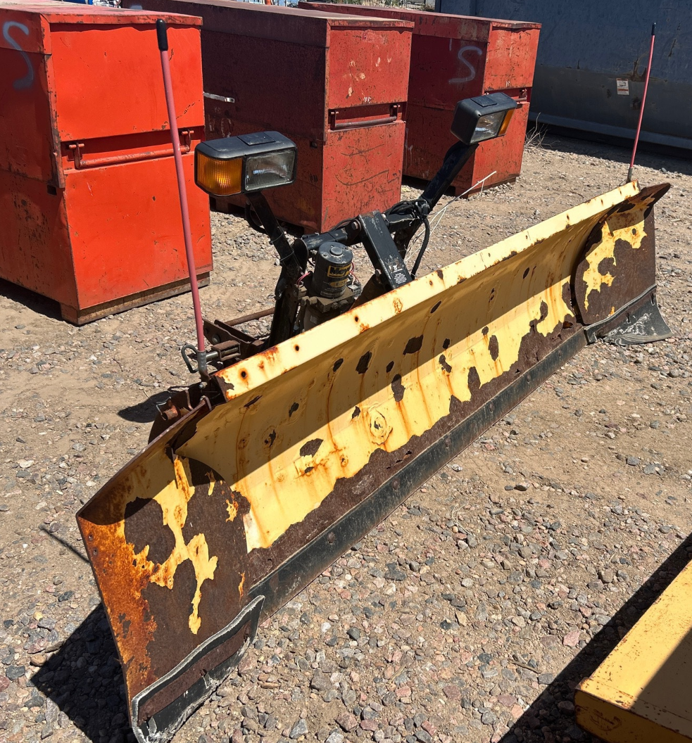 Meyer 8 ft Snow Removal Blade Plow EZ-Mount Commercial Truck Ford Chevy Dodge Ram GMC Pickup Plow Pump w/ Lights Road Clearing