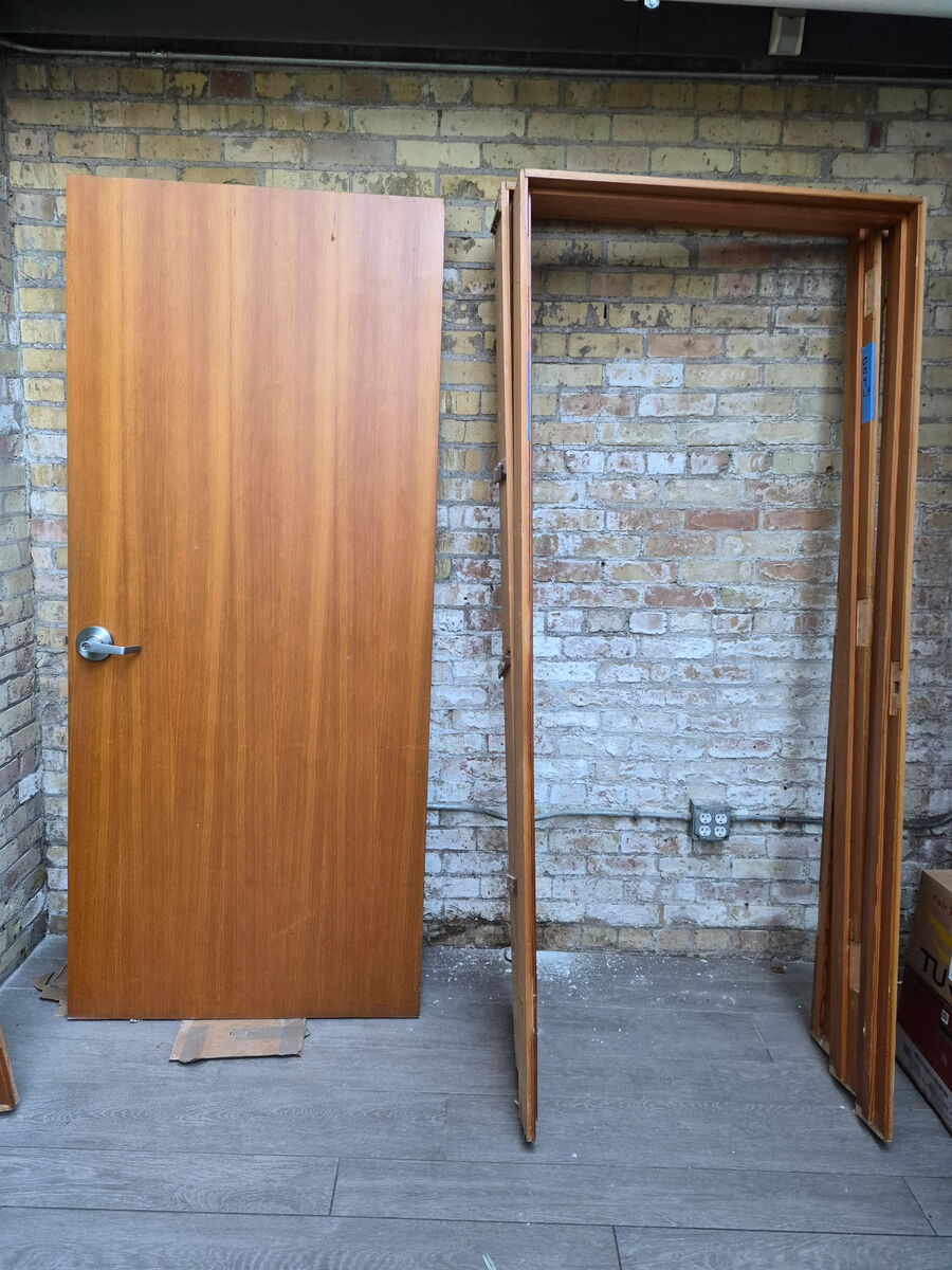 Solid core doors with frame