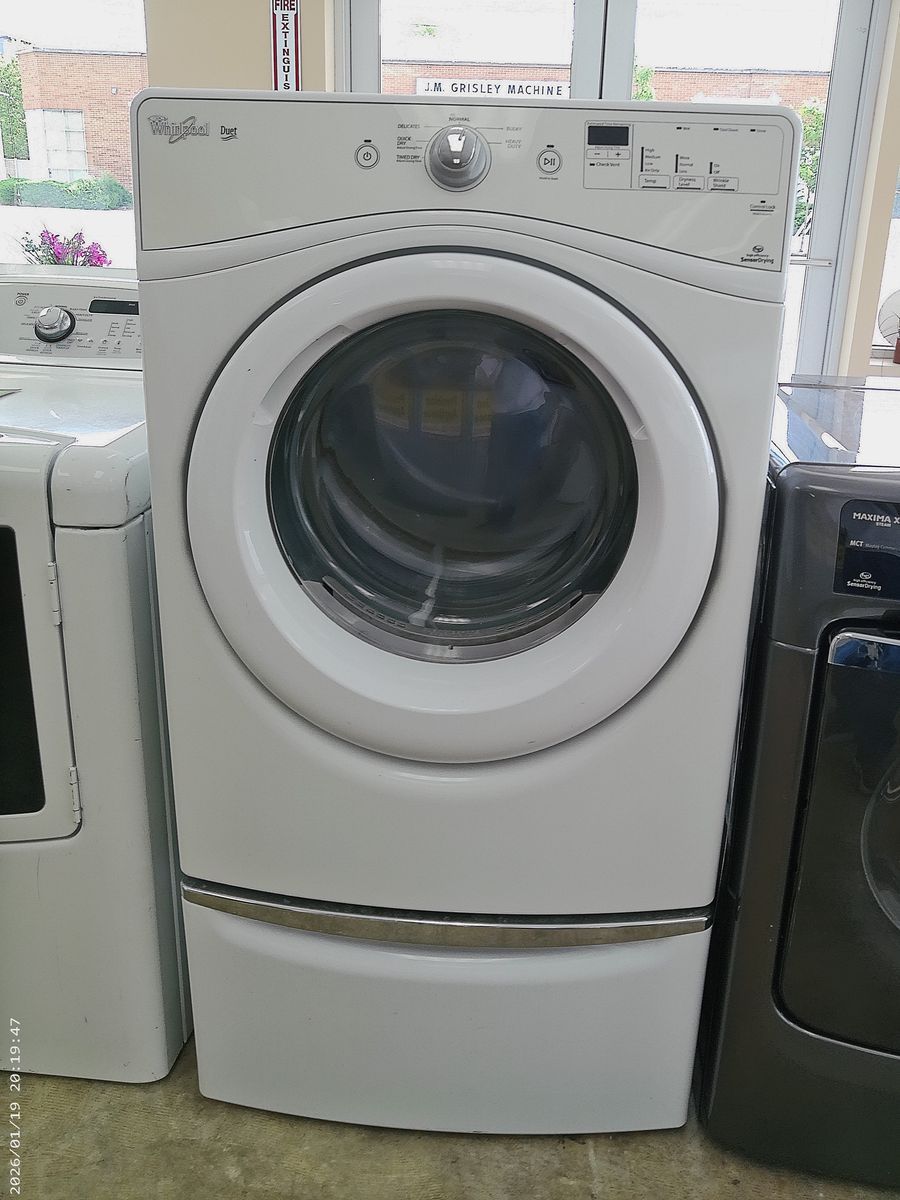 Whirlpool Duet Dryer with Pedestal~90 Day Guarantee