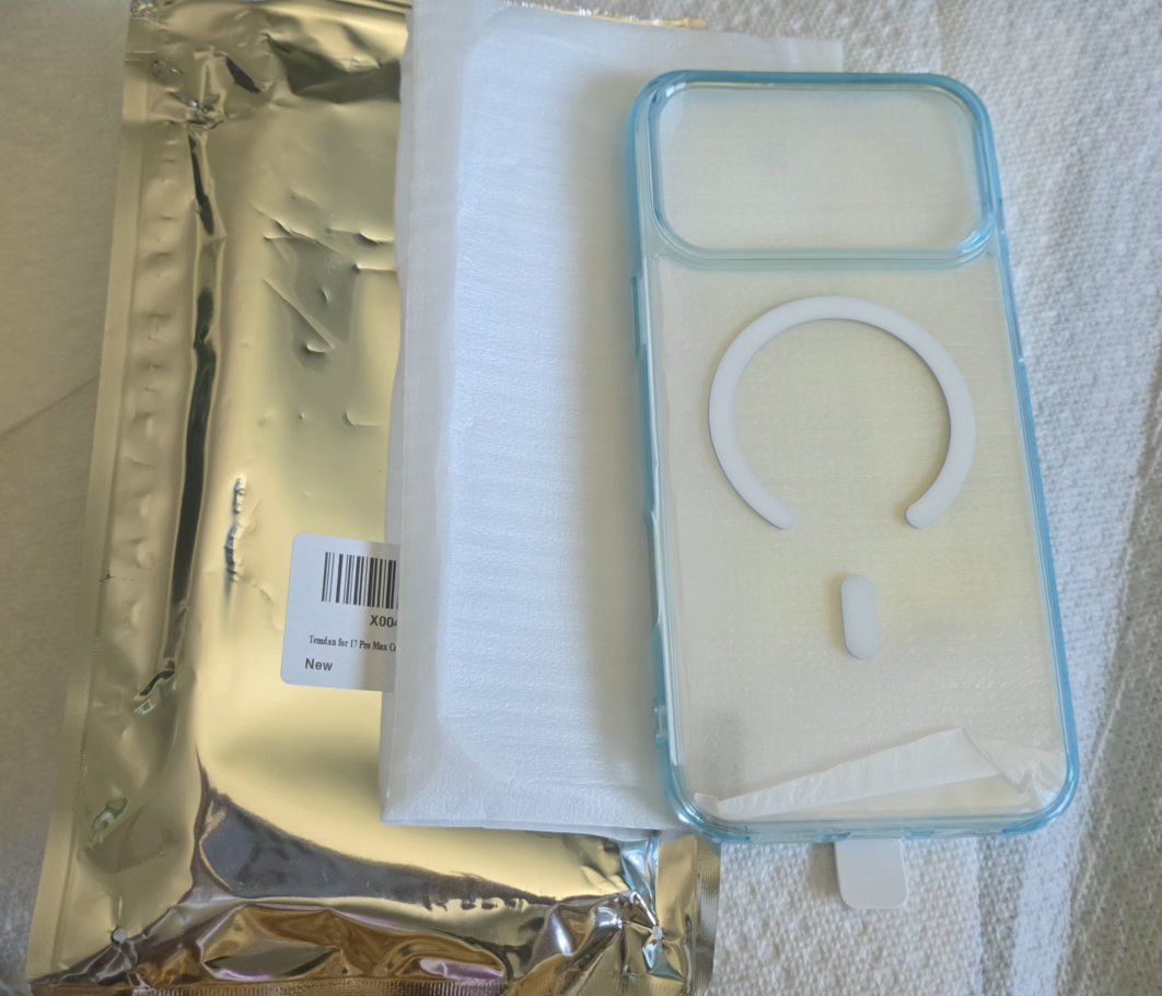 Temdan Magnetic Phone Case for iPhone 17 Pro Max Clear Blue New