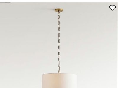 New Big Hanging Light 25x19", Ivory -