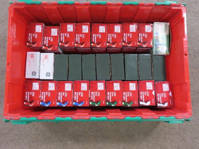 HUGE LOT – 28 BRAND NEW BOXES OF 100 LIGHTS EACH – OF XMAS MINIATURE LED LIGHTS