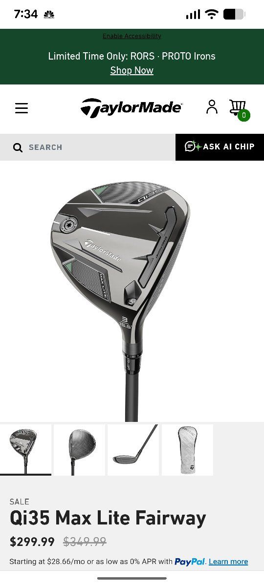 TaylorMade QI35 Max Lite 3 Fairway Wood