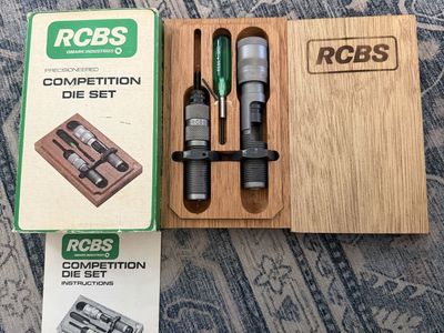 RCBS Competition Die Set 30-06 Springfield Reloading Dies with Wood Box - Unused