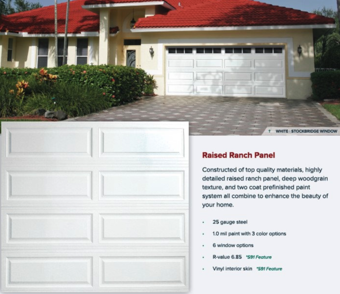 Brand New 8x7 Ranch Panel Garage Door - Must Sell