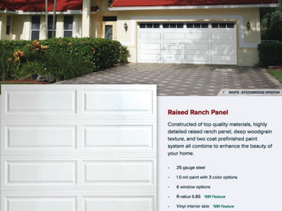 Brand New 8x7 Ranch Panel Garage Door - Must Sell