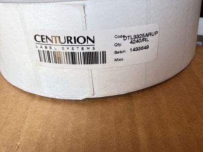 11 rolls 2 1/4" x 1 1/4" thermal Centurion labels