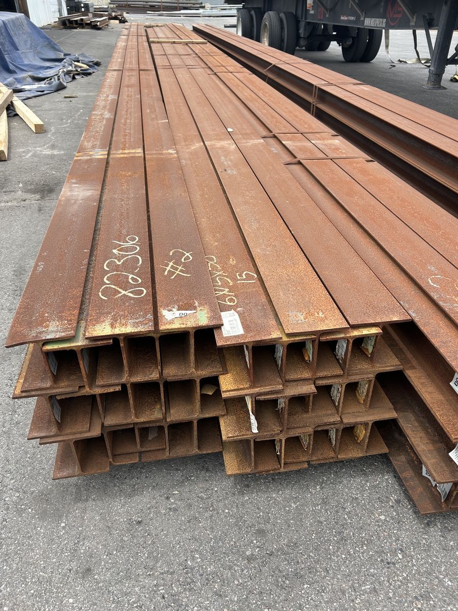 JUST ARRIVED!! Surplus Steel Wide Flange Beam 6" x 15# x 50' lengths - $569.95 each