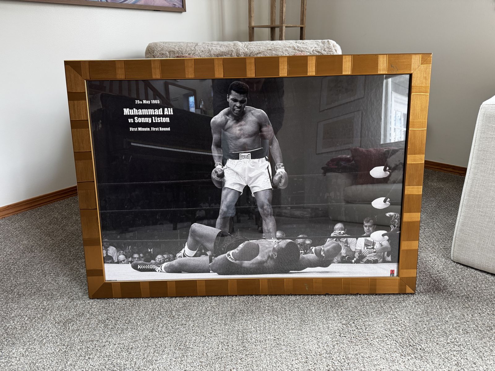 Custom Framed Art Muhammad Ali, Sunny Liston