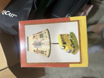 Susan Winget School Bus Desktop Lamp - Novelty Table Lamp for Kids Room Decor