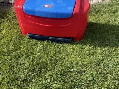 Little Tikes Red & Blue Plastic Toy Chest with Bottom Drawers