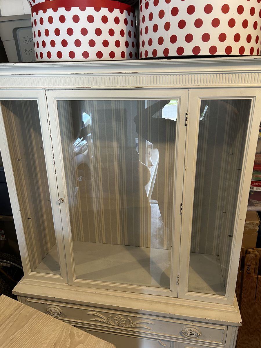Small white chippy vintage cupboard